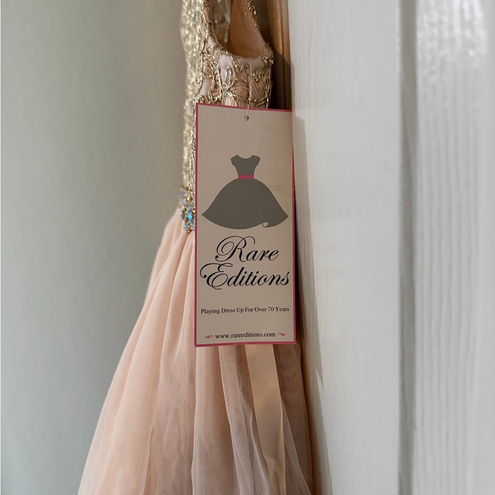 Rare Editions Gold and Pink Formal Kids Dress